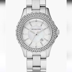 Michael Kors 'Mini Madison' Twin Row Crystal Watch, 33mm